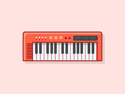 Single div CSS keyboard #divtober code css illustration keyboard music piano