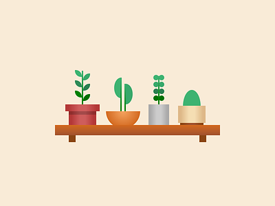 Single div CSS plant shelf #divtober cactus code css illustration planter plants pot shelf