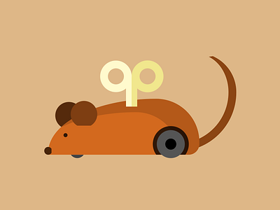Single div CSS wind up mouse #divtober code css illustration mouse rat toy vintage wind up wind up winding