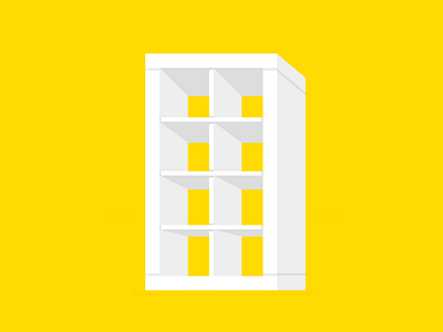 Single div CSS IKEA bookshelf #divtober bookshelf code css expedit furniture ikea illustration kallax shelf