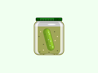 Single div CSS pickle jar #divtober brine code css food illustration jar juice pickle