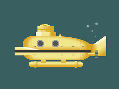 Single div CSS Zissou submarine #divtober code css deep search illustration life aquatic ocean ship steve zissou submarine underwater wes anderson