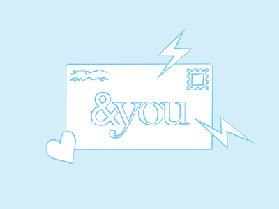 We can't be &yet without &you icon newsletter vector