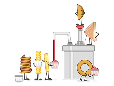 &you Dispatch #14 - Catching Up french fries illustration ketchup vector