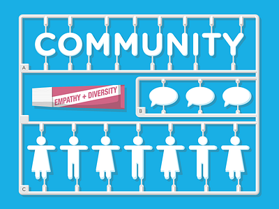 &you Dispatch #20 - Building Communities community illustration model kit vector