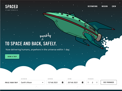 SPACED - a Planet Express company futurama illustration web