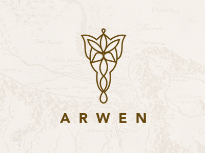 Arwen branding logo lord of the rings movie