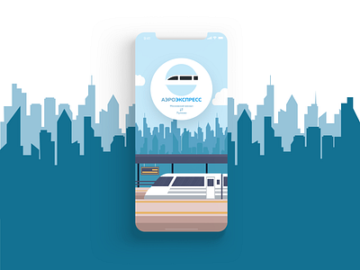 Aeroexpress (concept app) aero app design express flat illustration ios logo logotype mainscreen ui ux