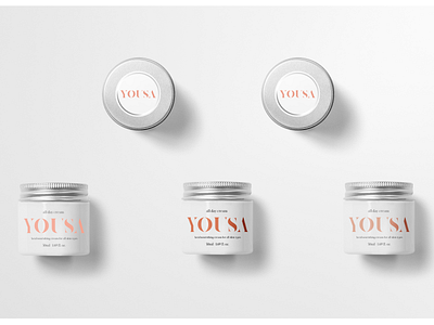 Yousa Branding 1.1 brand branding cosmetic cosmetic packaging cosmetology design logo typography yousa