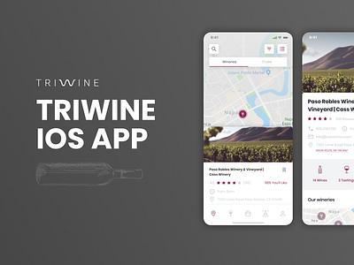 Triwine Cover | UI/UX app app design degustation design ui ui ux ui design uidesign uiux wine wine bottle wine glass wine label winery