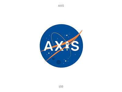AXIS Logo aero dailylogochallenge design flat illustration logo nasa vector