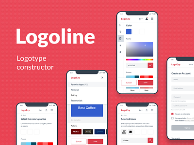 Logoline - logo constructor adaptive constructor design logo logoline logotype mobile ui ux web