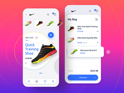 Sportwear Store Application adidas app application bright checkout ecommerce figma nike page product puma shoes sneakers sport sportwear store ui ux uxui vibrant