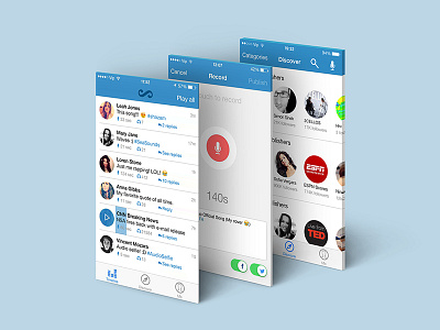 Soundscriber App android design ios iphone mobile mobile design responsive web web design