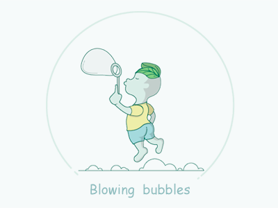 Blowing bubble