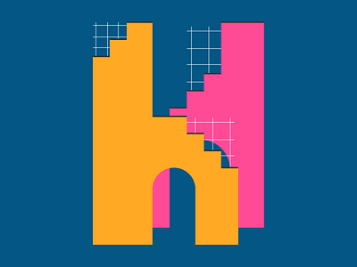 36 Days of type - H 36daysoftype color dailytype design figma graphicdesign illustration india lettering typeart typography ui