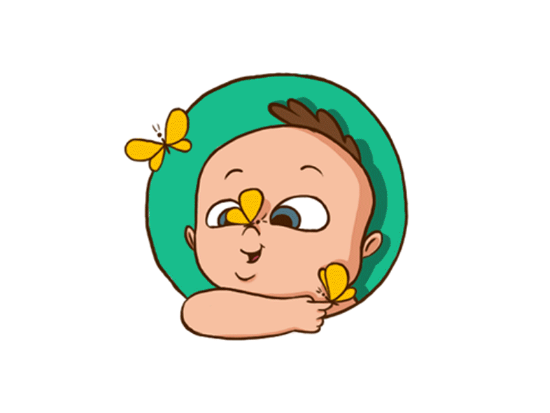 Stickers for a messenger app app baby character cute design expression illustration india messenger sticker