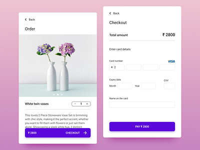 Daily UI #002 - Credit Card Checkout