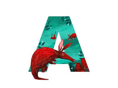 36 Days of type - A 36daysoftype 36daysoftype a aardvark adobe adobedesign animals ants color contest design digitalart handdrawn illustration lettering painting photoshop sketch thedailytype typeart typography