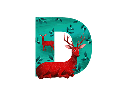 36 Days of type - D 36daysoftype adobe adobedesign animal behance character color contest dailytype design digitalart illustration india lettering painting photoshop type typeart typography visual design