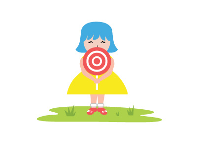Lollipop illustration little girl lollipop minimalism