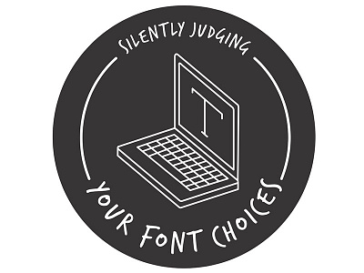Judgy design font illustration sticker vector