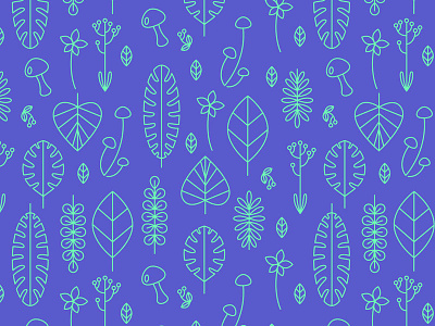 Leafy Pattern leaves pattern plants repeating vector