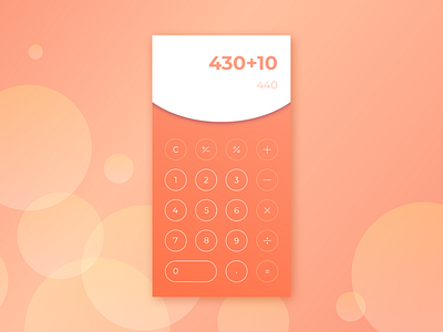 Daily UI 004 - Calculator calculator calculator ui daily dailyui dialyui004 orange ui uidesign
