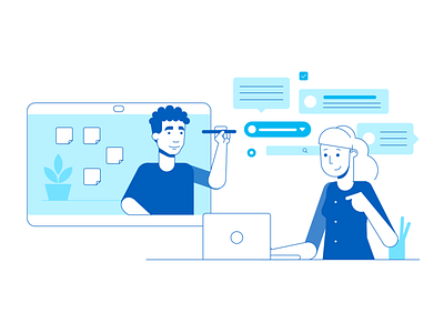 Momentum Design System teamwork illustration