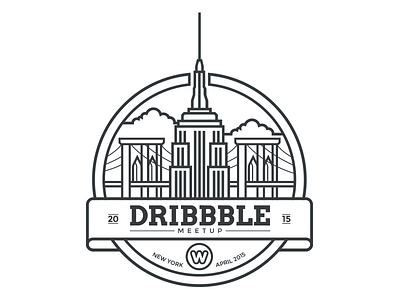 Dribbble Meetup NY dribbble illustration logo meetup new york new york city vector weebly
