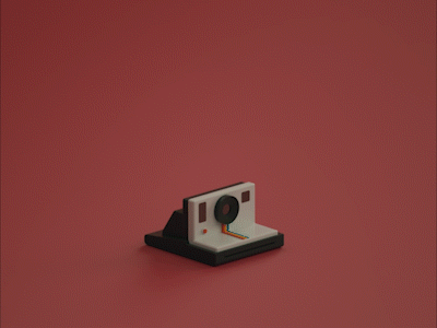 Polaroid Shot 3d 3d animation animation bounce cinema 4d design flat loop minimal motion octane octanerender pastel