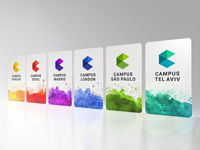 Google Campus Cards art brand colorful design packaging paint