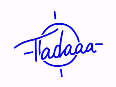 Tadaaa logo animation animation blue bounce design logo motion tadaaa