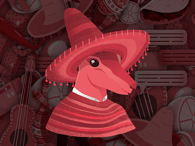 Arturito antelope antilope arthur arturito illustration illustrator mexican mexico montreal red sombrero