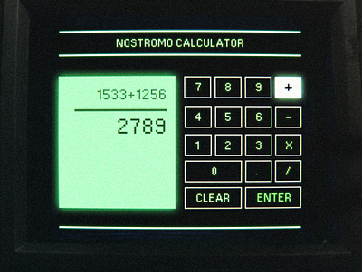 Day 4 (Calculator) - Daily UI Challenge alien analog calculator challenge daily ui day 4 movie retro sci fi user interface