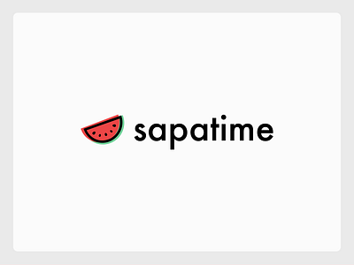 Sapatime - watermelon logo design part 2 brand branding colors flat flat illustration logo logodesign logomark logotype vector