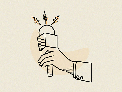 Hot Mic Illustration behance design designs dribbble icon illustration illustrator logo minimal music news vector