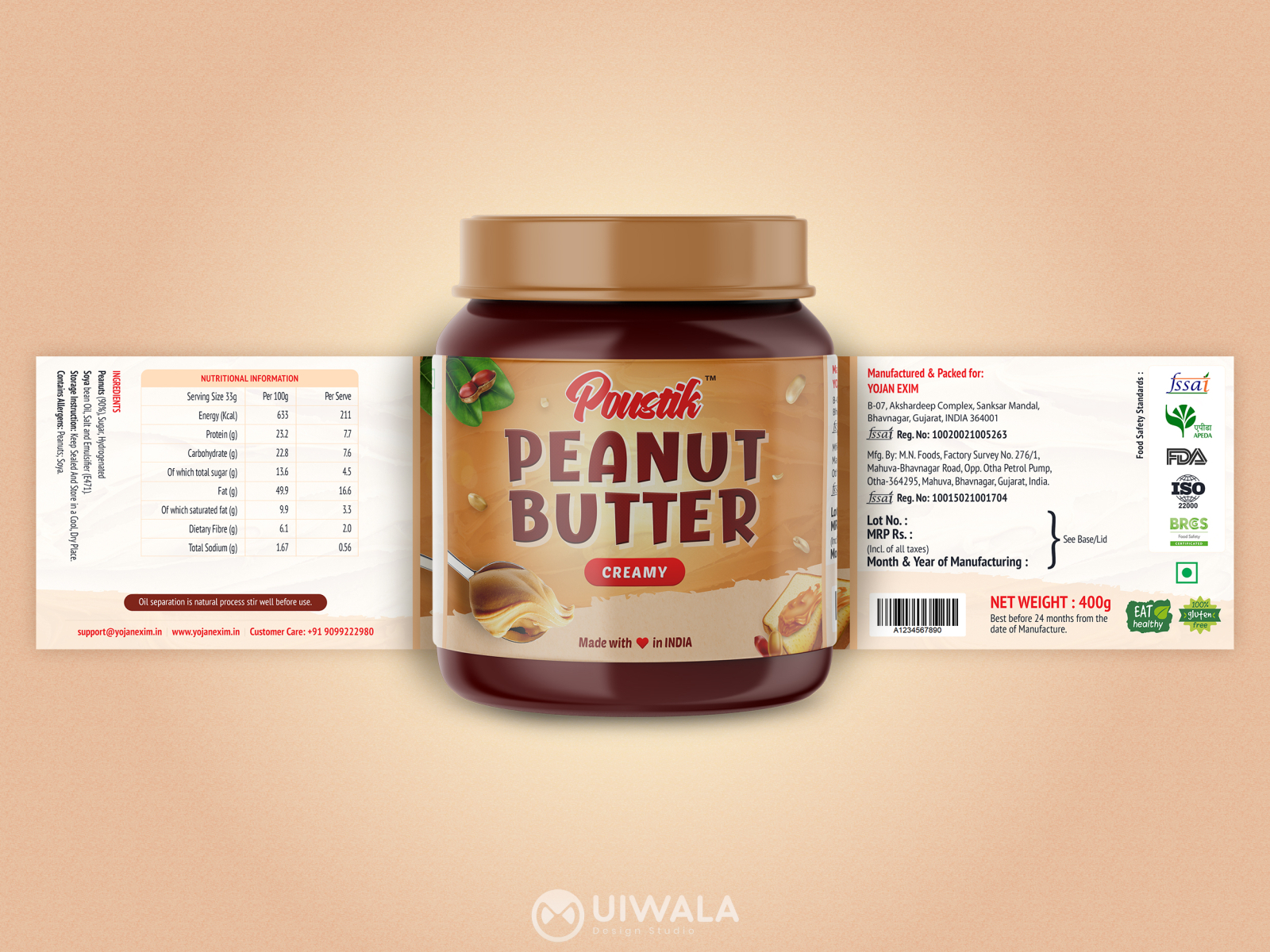 Peanut Butter Package Design by hardik chodvadiya on Dribbble