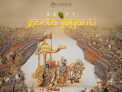 Shrimad Bhagvat Geeta Jayanti design festival poster hindu poster design uiwala