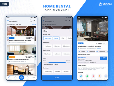 Home Rental App UI