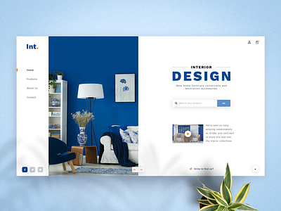 Landing Page Concept for Interior Design