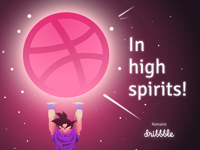 In High Spirits - Debut Shot debut dragonballz dribbble first goku hello
