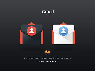 #1 - Gmail android customisation gmail icon icon pack material design paperkraft