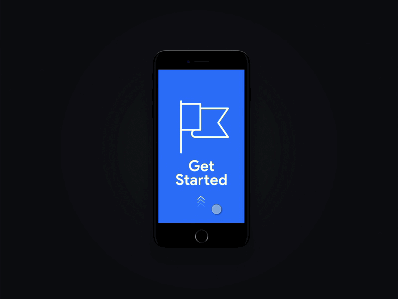 Health Goal tracking App - Onboarding blue fitness goal health ios minimal onboarding simple typography ui ux visual
