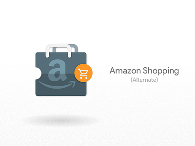#17 - Amazon Alternate icon amazon app brand design grocery icon material paperkraft shopping