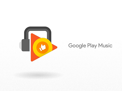 #20 - Google Play Music android google icon material music orange paperkraft play streaming