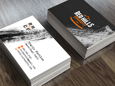 Red Hills Crossfit Business Cards black business cards crossfit orange red hills