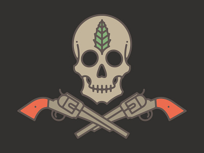 Softer Piracy! illustration pistol skull