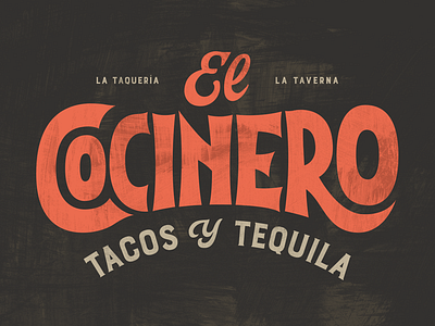 El Cocinero logo tacos type