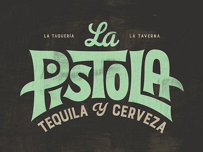 La Pistola logo restaurant tequila type